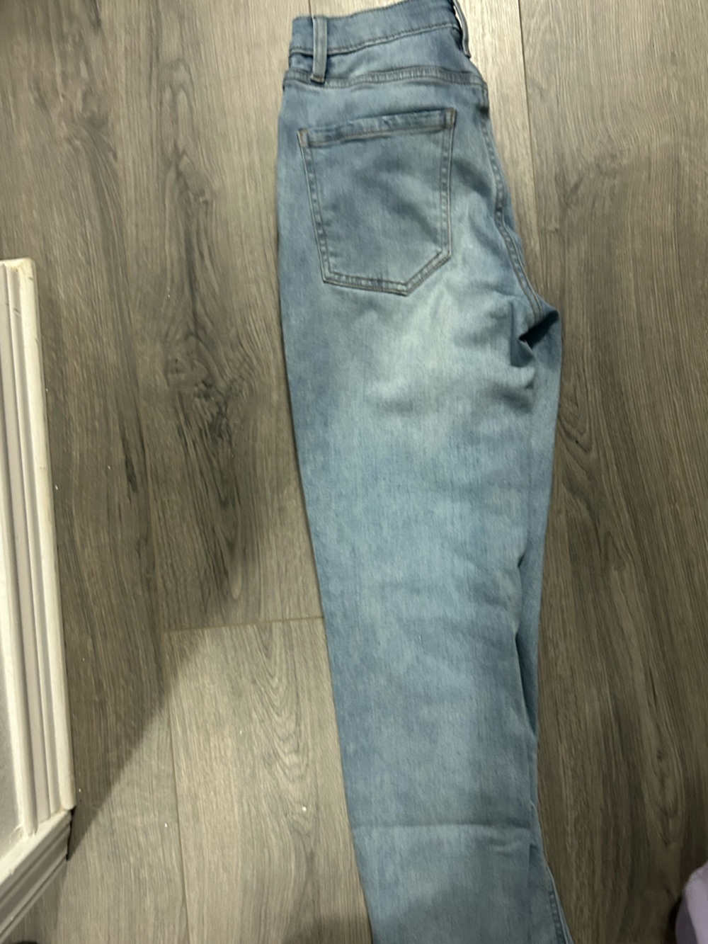 Straight Light Blue Denim Jeans - Classic Fit